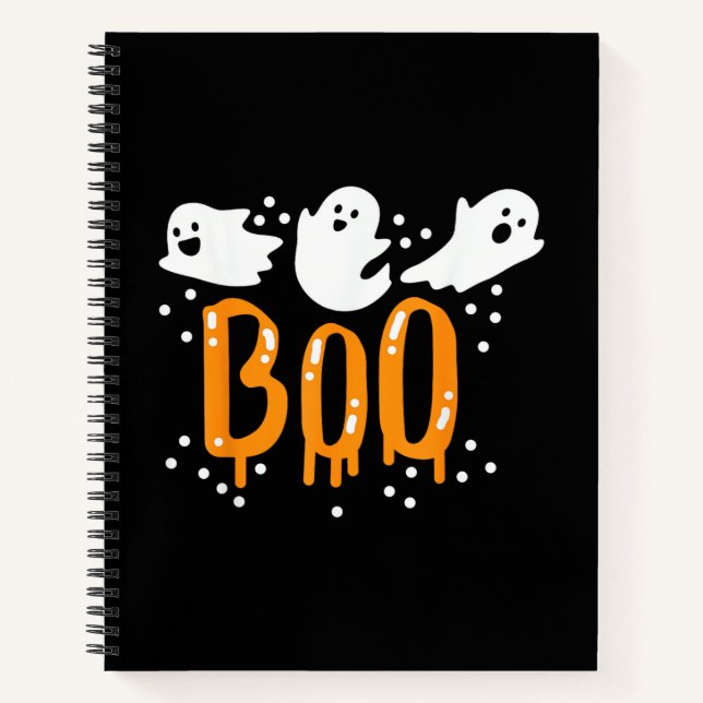 Carnet Halloween Ghost Boo Cute (Devant)