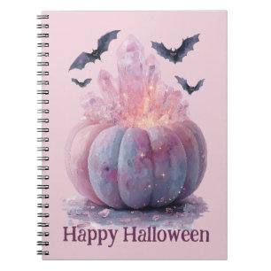 Carnet Halloween Happy Citrouille Crystal esthétique