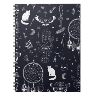 Carnet Halloween Magic : Vintage Doodle Motif.