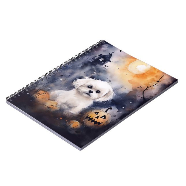 Carnet Halloween Maltais Avec Peur Citrouille (Côté gauche)