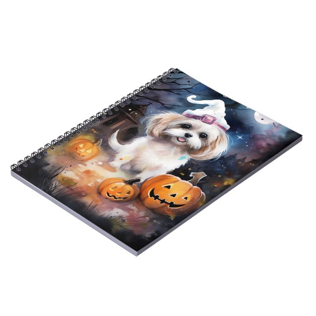 Carnet Halloween Malti Tzu Avec Peur Citrouille (Côté gauche)