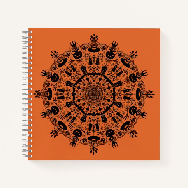 Carnet Halloween Mandala (Devant)
