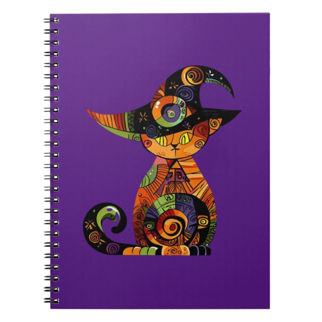 Carnet Halloween/mystique/chat/chute (Devant)