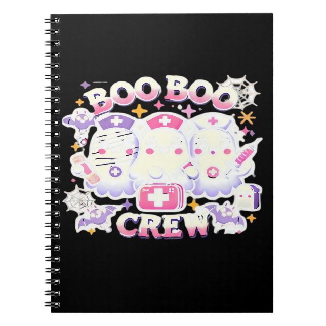 Carnet Halloween Nurse Ghost Squad Boo Boo Crew Funny Spo (Devant)