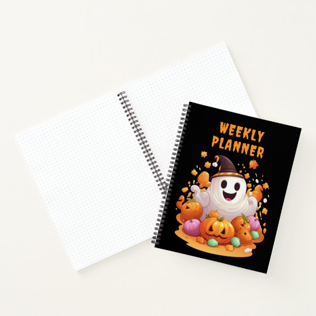 Carnet Halloween : Petits fantômes et famille de citrouil (Intérieur)