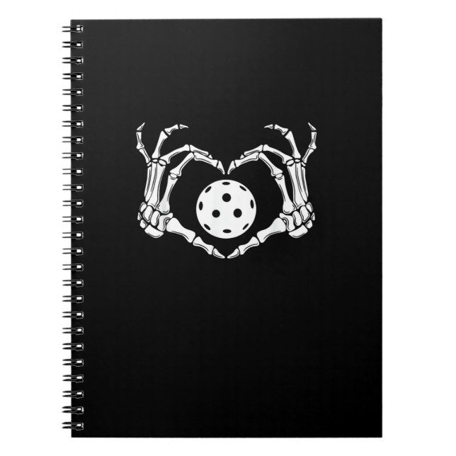 Carnet Halloween Pickle Skeleton Mains de coeur (Devant)