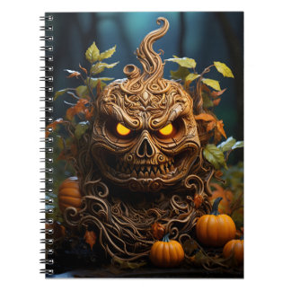 Carnet Halloween Saison Automne Citrouille Et Feuilles Au