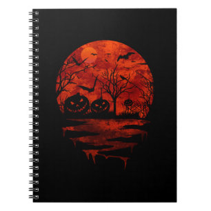 CARNET HALLOWEEN SCARY RED MOON