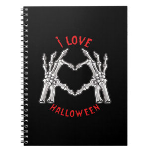 Carnet Halloween Skeletal Mains Coeur drôle Dire