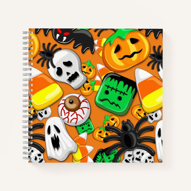 Carnet Halloween Spooky Candies Party  (Devant)