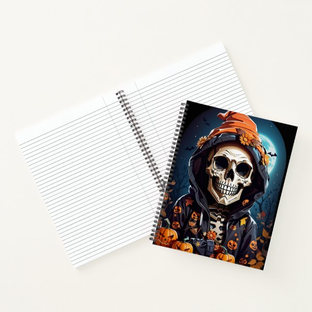 Carnet Halloween squelette déplaisant (Intérieur)