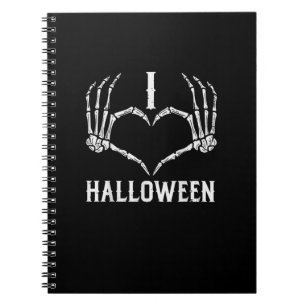 Carnet Halloween Squelette Mains Coeur mignonne Femmes Fi