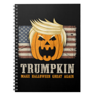 Carnet Halloween Trumpkin Drapeau Américain Vintage Drôle