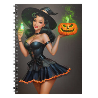Carnet Halloween vintage Pinup