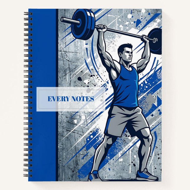 Carnet Haltérophile Presse Overhead – Conception de Gym G (Devant)