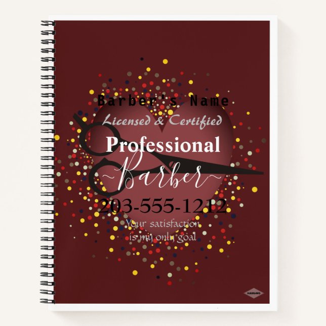 Carnet HAMbyWG, planificateur quotidien de Barber (Devant)