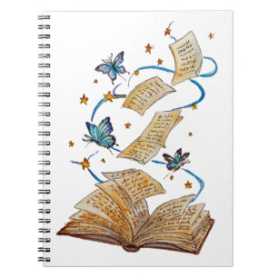 Carnet Hand Painted Magic Book Butterflies Watercolor art