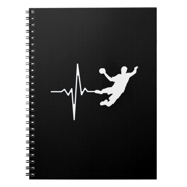 Carnet Handball - Handball Player Heartbeat (Devant)