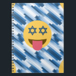 Carnet hanoukka chanukkah emoji<br><div class="desc">chanukka, chanukkah, emoji, drôle, hannukah, Hanoukka, hanoukka emoji, hanoukka, visage heureux, hébreu, jours fériés, juif, juif, judaïsme, étoile de david, jaune bleu, passover, yom Kippour, rayé, bleu, blanc, pastel - "star de david""emoji juif""hanoukka emoji" kah emoji" emoji emoticon "happy face""vacances juives" "star de david emoji""star de david happy face""rosh hashanah"...</div>