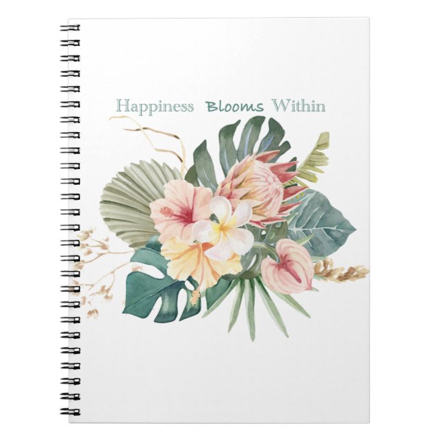 Carnet Happiness Blooms Within (Devant)