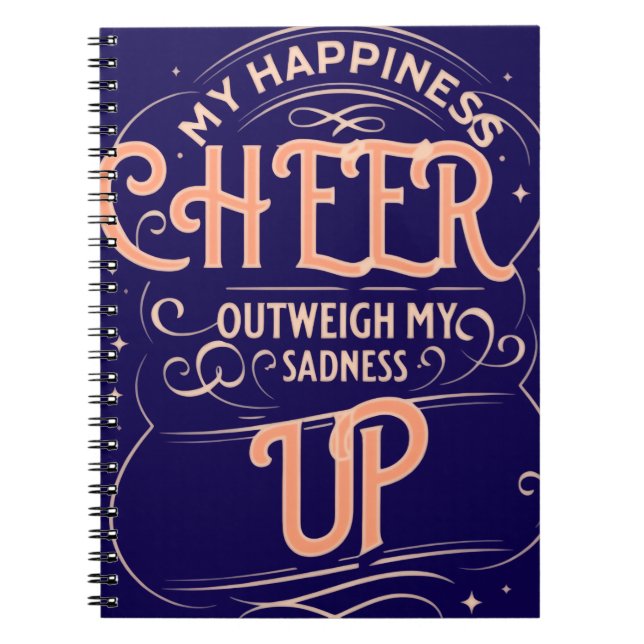 CARNET  HAPPINESS CHEER UP  SPIRAL NOTEBOOK  (Devant)