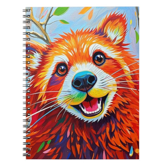 Carnet Happy Bear Expressive animal art abstrait (Devant)