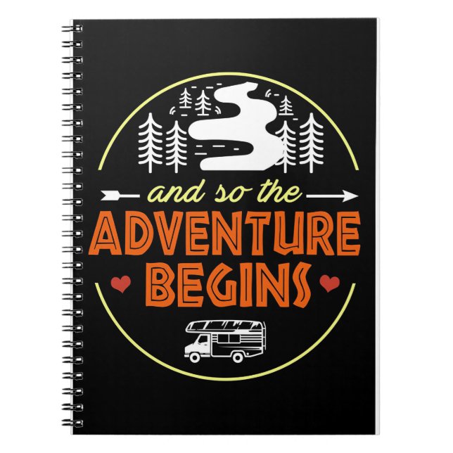 Carnet Happy Camper Camping Aventure commence (Devant)