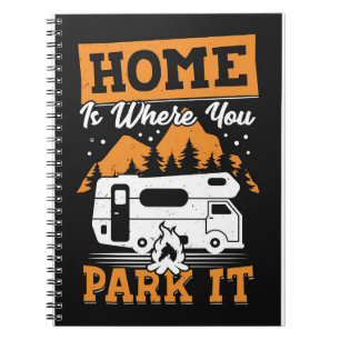 Carnet Happy Camper Home Est Là Où Vous Le Garez