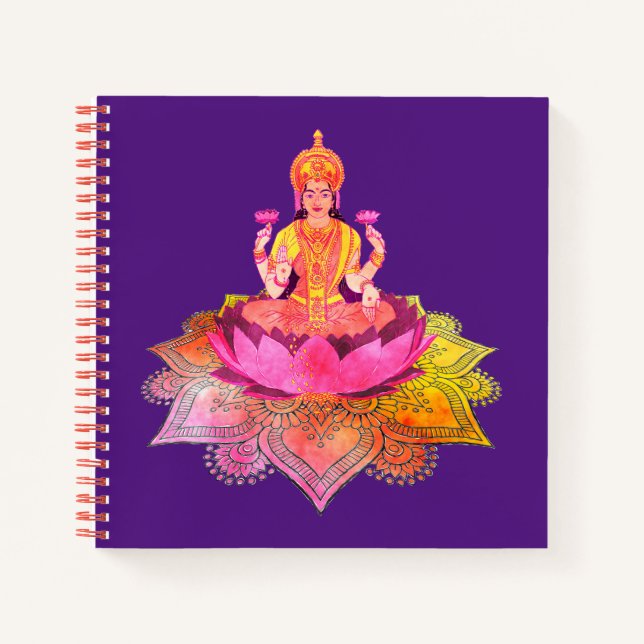 Carnet Happy Diwali - Deepalavi Lakshmi Goddess 4 (Devant)