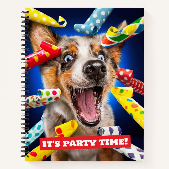 Carnet Happy Dog Party Blowers (Devant)