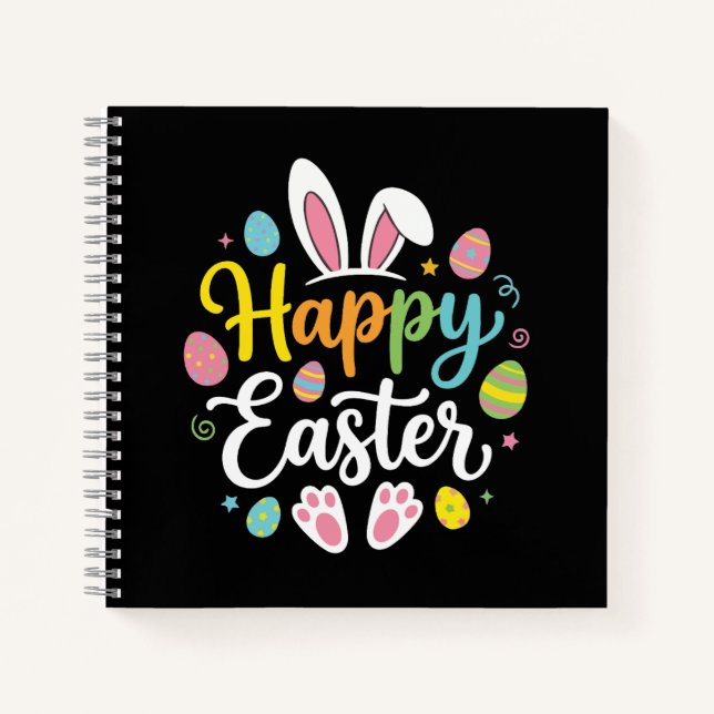 Carnet Happy Easter Bunny Rabbit Funny Easter Day Women  (Devant)