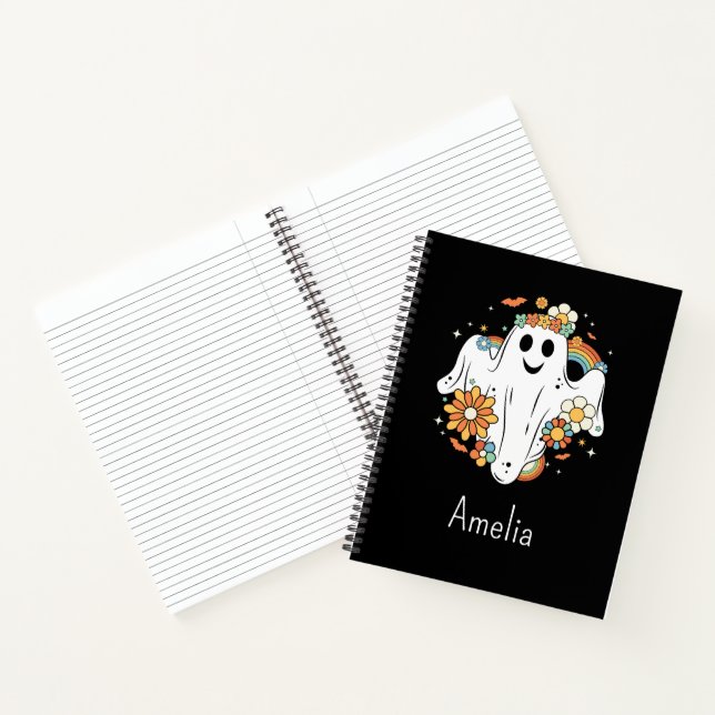 Carnet Happy Ghost Retro Hippie Vibe (Intérieur)