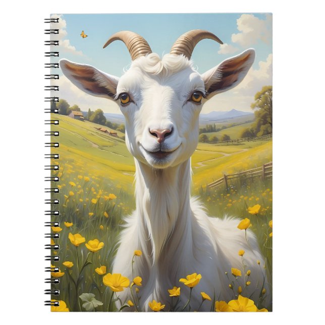 Carnet Happy Goat Vibrant Buttercup Meadow (Devant)