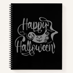 Carnet Happy Halloween chauves-souris Jack-o'-lantern