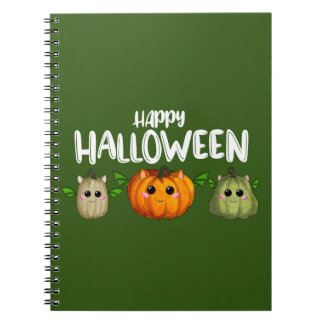 Carnet Happy Halloween citrouille blanc