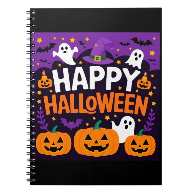 Carnet Happy halloween ghost (Devant)