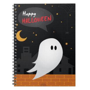 Carnet Happy halloween mignon fantôme dans la ville prome
