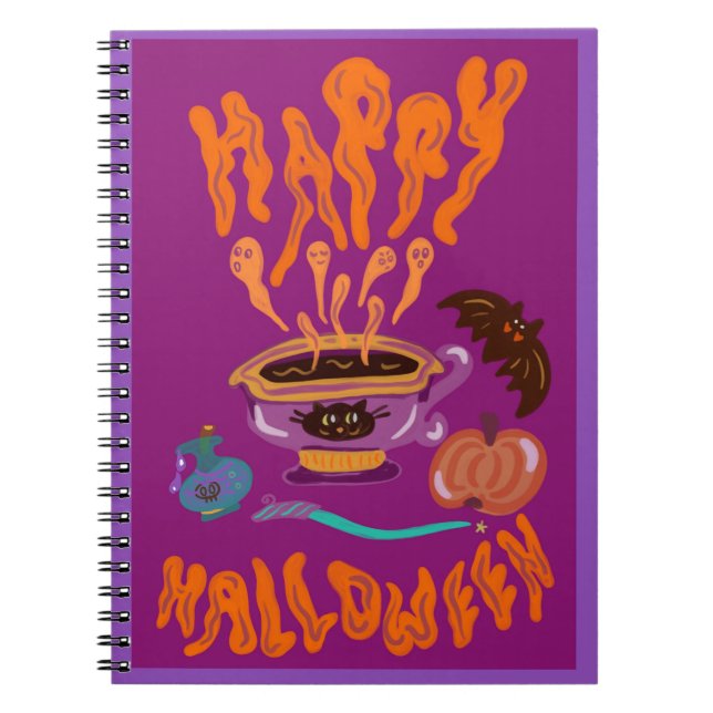 Carnet Happy Halloween potion café boisson de la sorche (Devant)