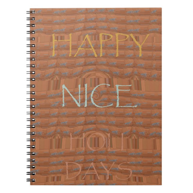 Carnet Happy Holidays Zebra Art Print (Devant)