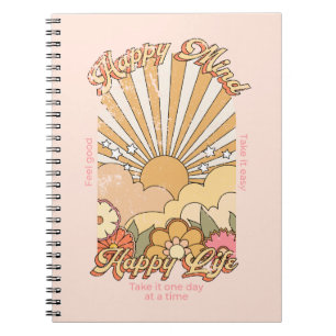 Carnet Happy Mind Happy Life Hippy Vibes Super