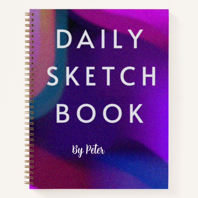 Carnet Hardcover Sketchbook with bright colors (Devant)