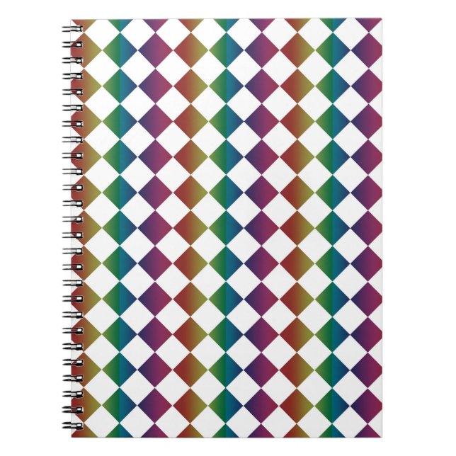 Carnet Harlequin multicolore couleur Diamond Checker (Devant)