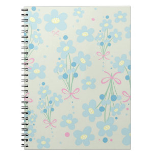 Carnet Harmonie bleu et rose doux