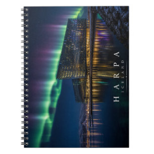 Carnet Harpa Reykjavik sous les aurores boréales
