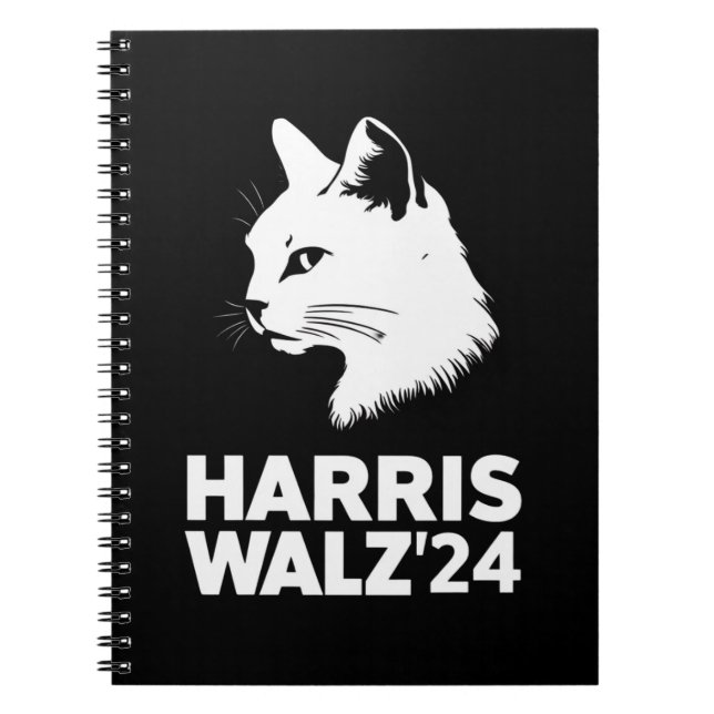 Carnet Harris Waltz 2024 Élection Drôle Chat Kamala Tim  (Devant)
