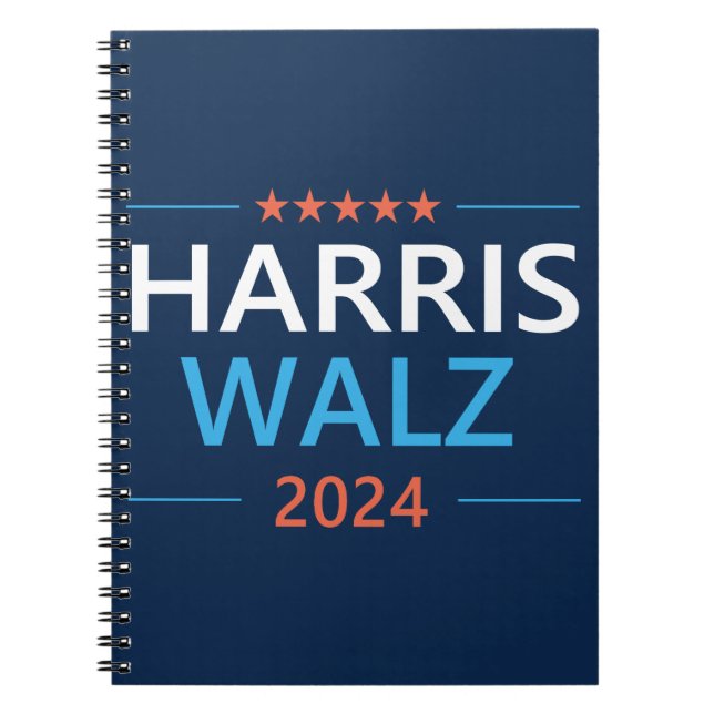 Carnet Harris Walz 2024 pour Président (Devant)