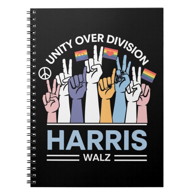 Carnet Harris Walz Valse 2024 Unité Plutôt que Division (Devant)