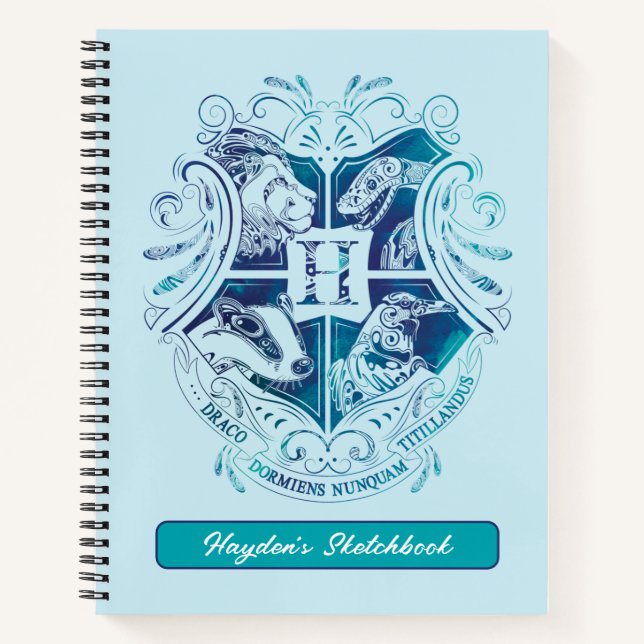 Carnet Harry Potter | Aguamenti Dessin du blason d'HOGWAR (Devant)