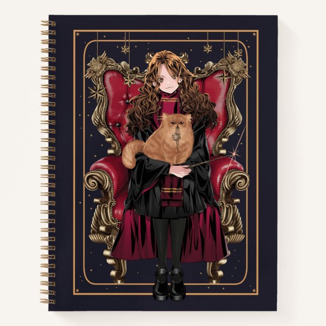 Carnet HARRY POTTER™ | Anime Hermione Granger assis (Devant)