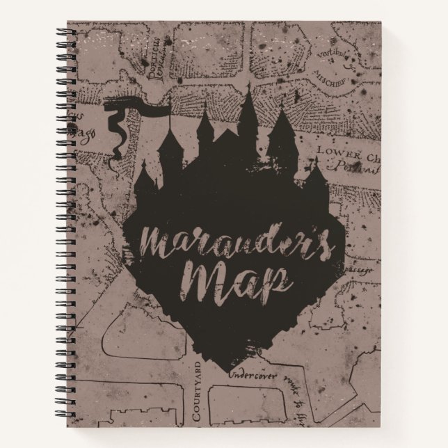 Carnet Harry Potter| Carte du marauder de château HOGWART (Devant)